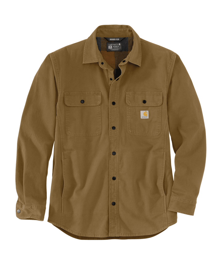 Carhartt Men's Rugged Flex® Relaxed Fit Canvas Fleece-Lined Shirt Jac