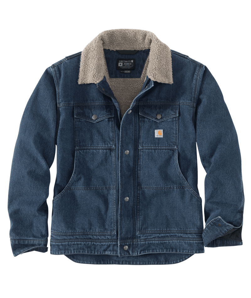 Carhartt Men's Denim Sherpa-Lined Jacket