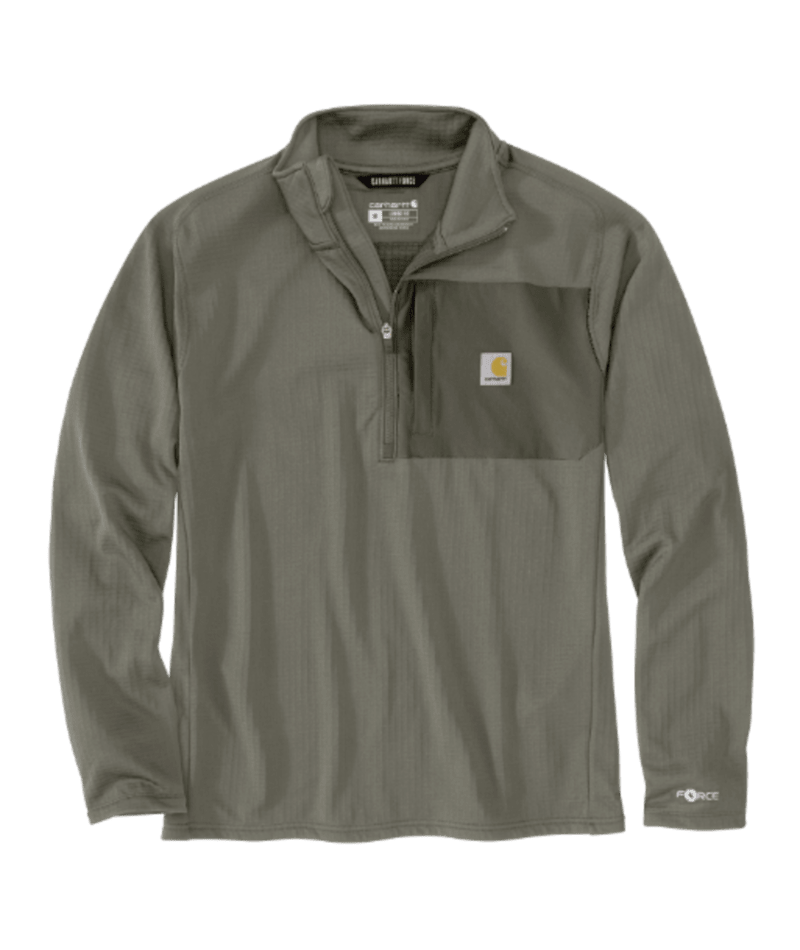 Carhartt Men's Force® Relaxed Fit Mock Neck Half-Zip Fleece-Lined Shirt