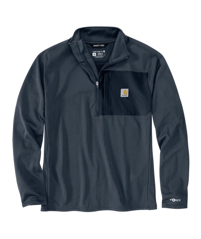Carhartt Men's Force® Relaxed Fit Mock Neck Half-Zip Fleece-Lined Shirt