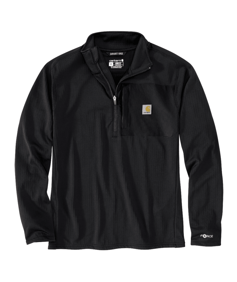 Carhartt Men's Force® Relaxed Fit Mock Neck Half-Zip Fleece-Lined Shirt