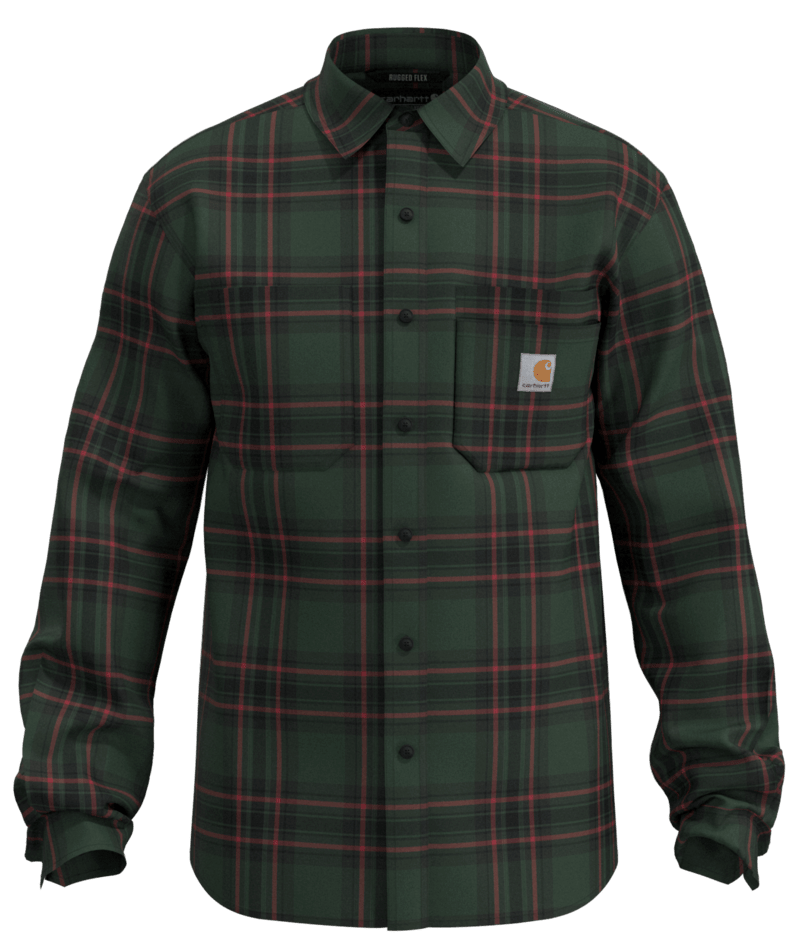 Carhartt Men's Rugged Flex™ Relaxed Fit Midweight Flannel Long-Sleeve Plaid Shirt