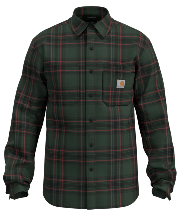 Carhartt Men's Rugged Flex™ Relaxed Fit Midweight Flannel Long-Sleeve Plaid Shirt