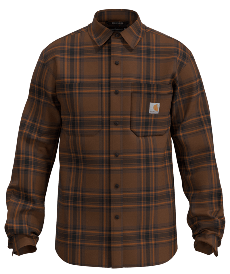 Carhartt Men's Rugged Flex™ Relaxed Fit Midweight Flannel Long-Sleeve Plaid Shirt