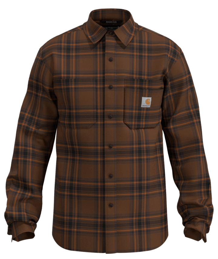 Carhartt Men's Rugged Flex™ Relaxed Fit Midweight Flannel Long-Sleeve Plaid Shirt