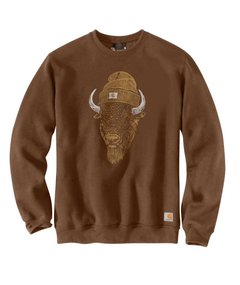 Carhartt Men's Sawyer Bison Crewneck Sweatshirt