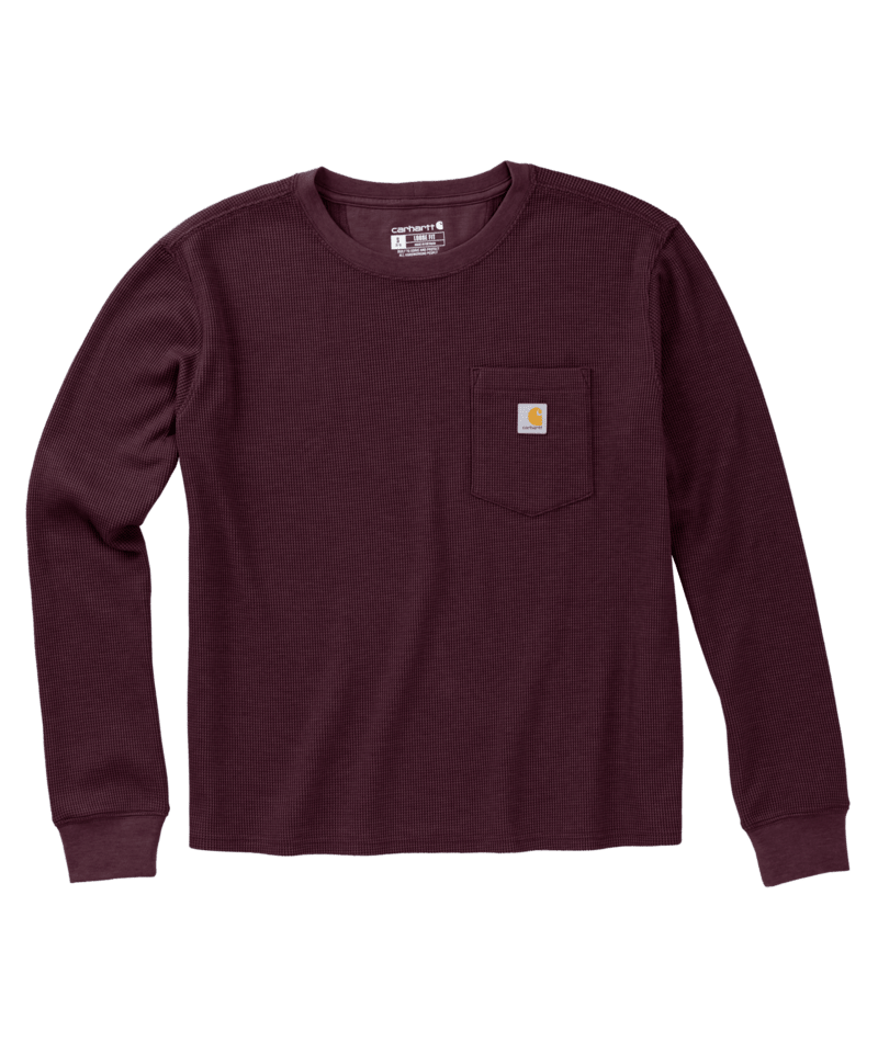 Carhartt Women's Waffle Knit Loose Long-Sleeve T-Shirt