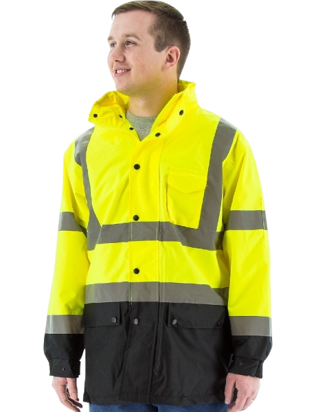majestic-mens-high-visibility-waterproof-rain-jacket-with-nylon-mesh-liner-front-workwear-wearhouse-work-boots-apparel-safety-gear

