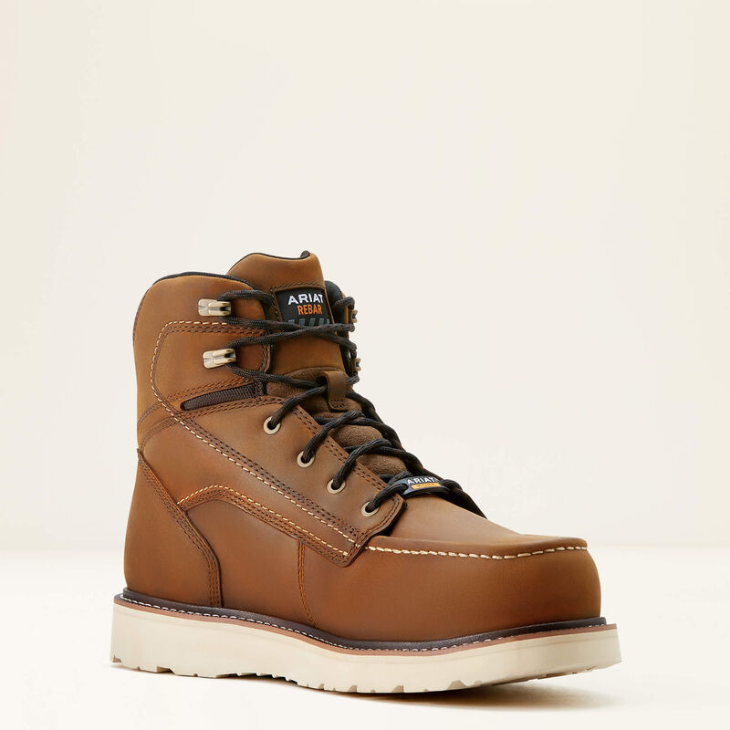 Ariat Men's Rebar Wedge Moc Toe 6" Waterproof Composite Toe