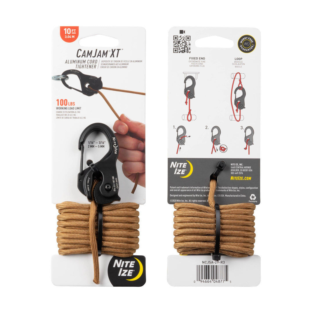 Nite Ize CamJam XT Aluminum Cord Tightener with Paracord