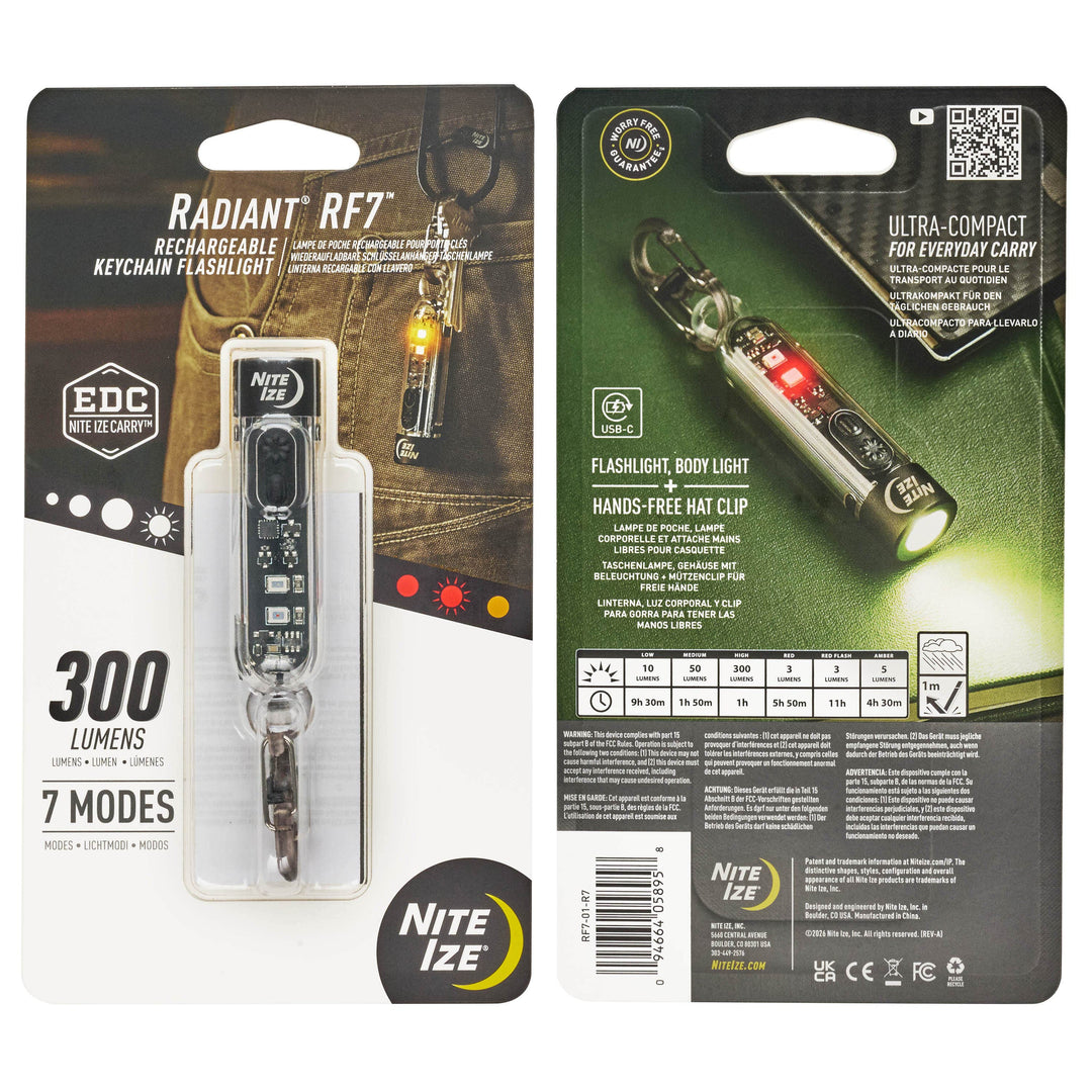 Nite Ize Radiant RF7 Rechargeable Keychain Flashlight