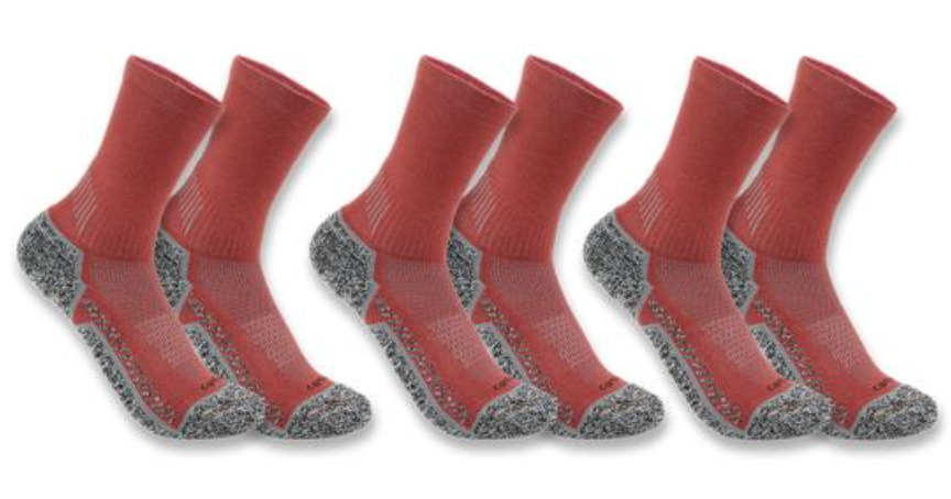 Carhartt Women's Force Midweight Crew Sock 3 Pack