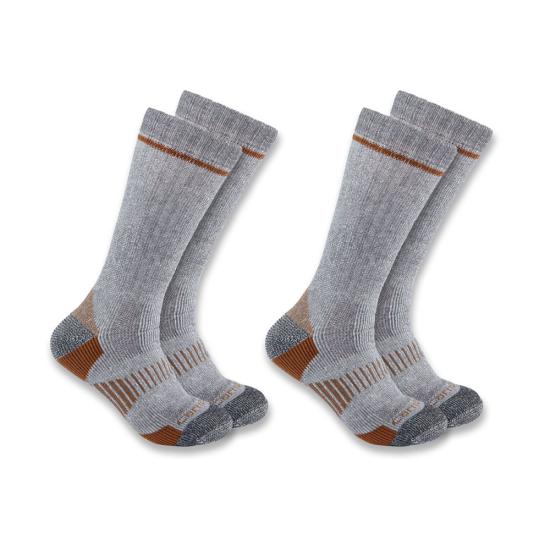 Carhartt Midweight Synthetic-Wool Blend Boot Sock 2-Pack