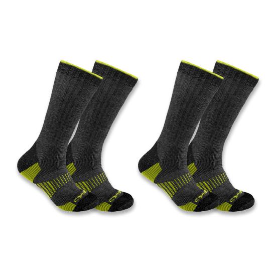 Carhartt Midweight Synthetic-Wool Blend Boot Sock 2-Pack