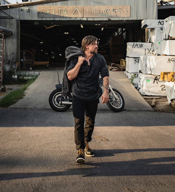 Thorogood Men's Heavyweight Vintage Wash Henley