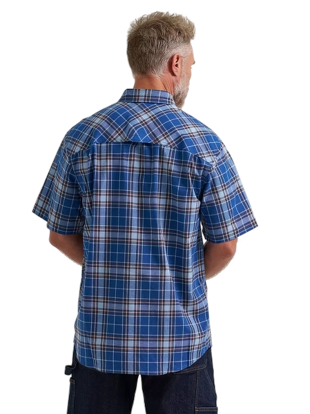 wrangler-mens-riggs-workwear-foreman-plaid-work-shirt-bluefish-back-workwear-wearhouse-work-boots-apparel-safety-gear
