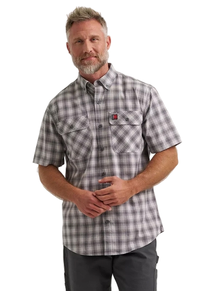 wrangler-mens-riggs-workwear-foreman-plaid-work-shirt-grey-cloud-front-workwear-wearhouse-work-boots-apparel-safety-gear
